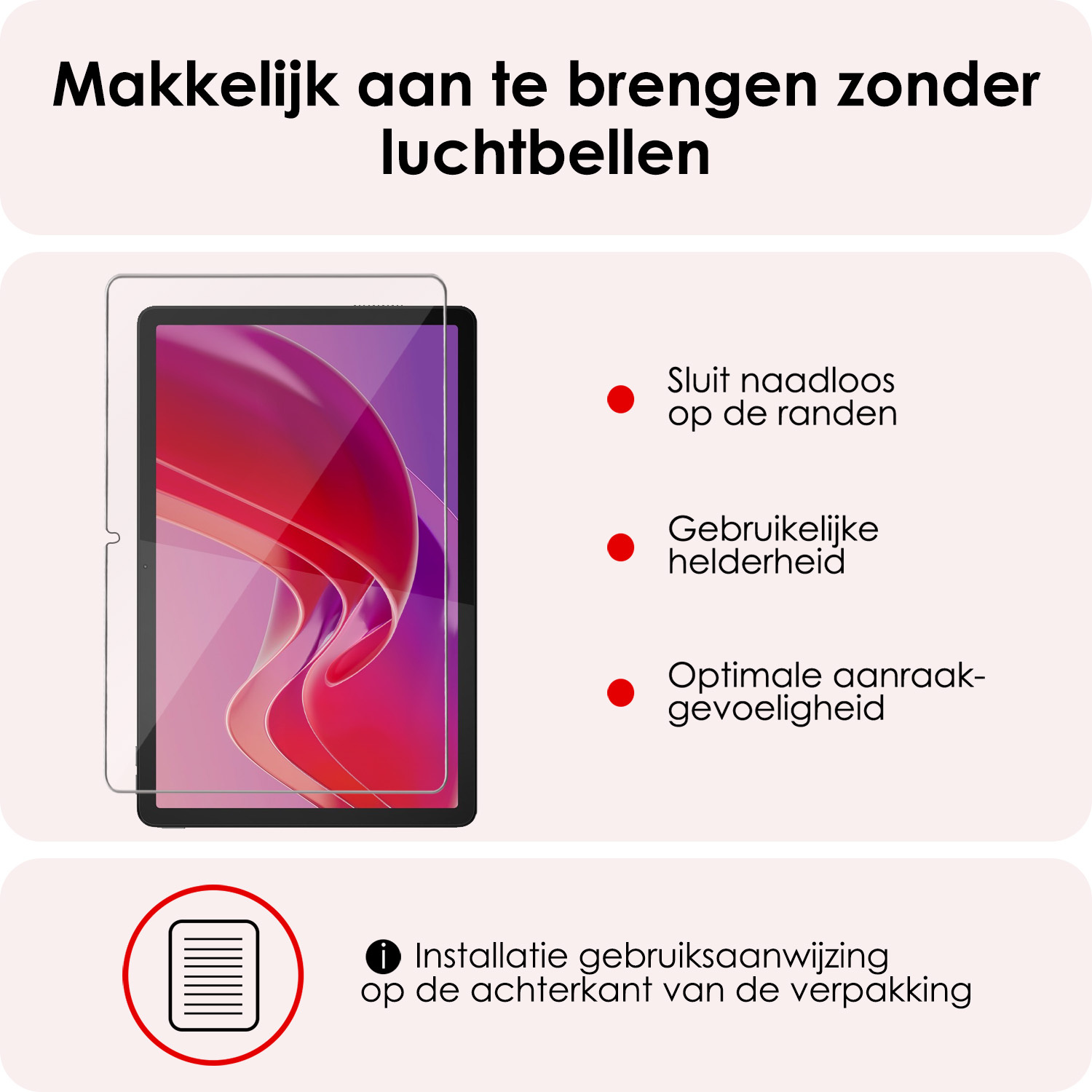NoXx Hoesje Geschikt voor Lenovo Tab M11 Hoesje Case Hard Cover Hoes Book Case Met Screenprotector - Zwart