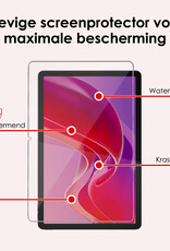 NoXx Hoesje Geschikt voor Lenovo Tab M11 Hoesje Case Hard Cover Hoes Book Case Met Screenprotector - Rood