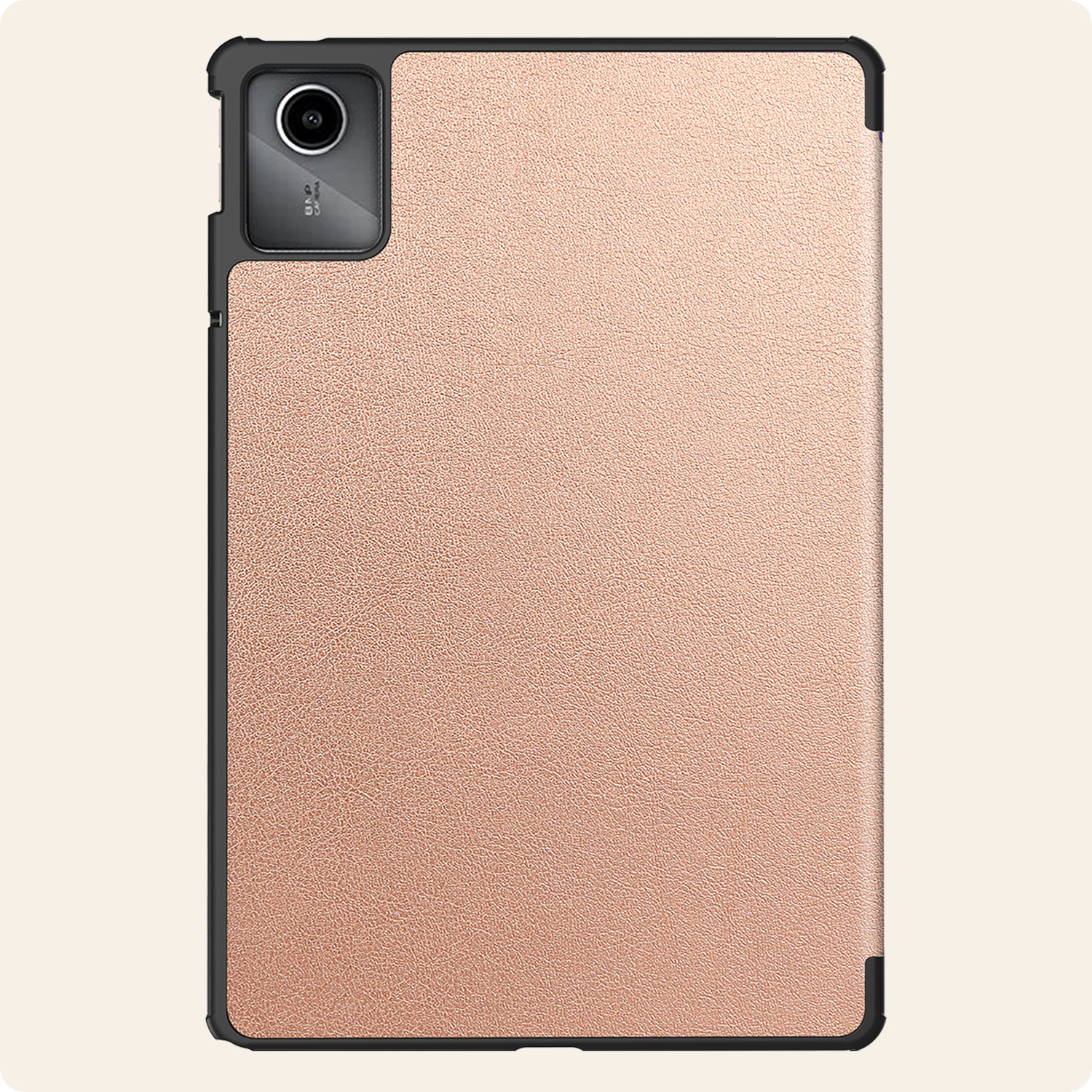 Nomfy Hoes Geschikt voor Lenovo Tab M11 Hoes Tri-fold Tablet Hoesje Case - Hoesje Geschikt voor Lenovo Tab M11 (11 inch) Hoesje Hardcover Bookcase - Rosé goud
