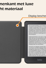 Nomfy Hoesje Geschikt voor Kobo Clara BW Hoes Book Case - Hoes Geschikt voor Kobo Clara BW Hoesje Book Cover - Zwart