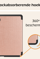 Nomfy Hoesje Geschikt voor Kobo Clara BW Hoes Book Case - Hoes Geschikt voor Kobo Clara BW Hoesje Book Cover - Rosé Goud