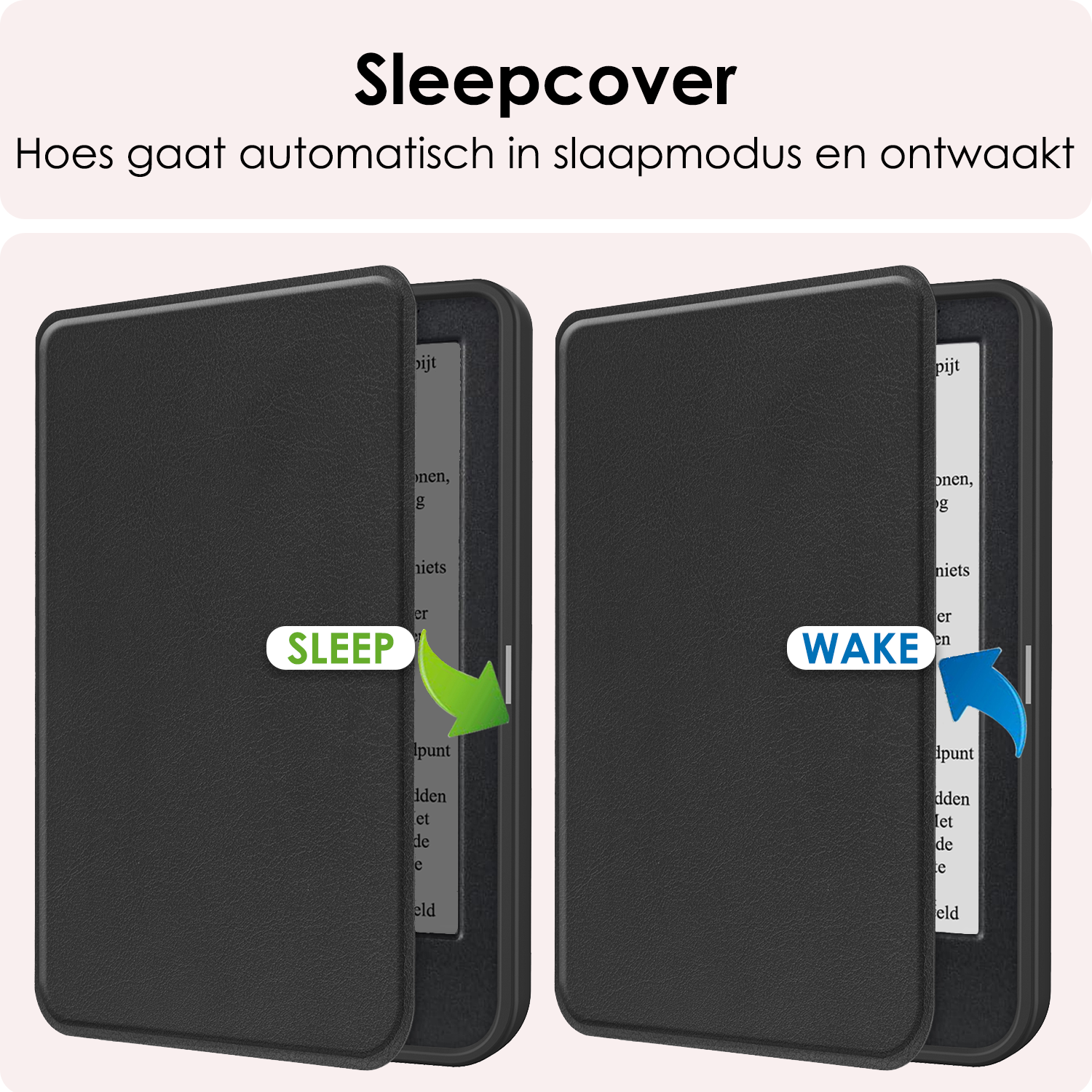 NoXx Hoes Geschikt voor Kobo Clara BW Hoesje Bookcase Cover Book Case Hoes Sleepcover - Zwart