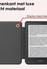 NoXx Hoes Geschikt voor Kobo Clara BW Hoesje Bookcase Cover Book Case Hoes Sleepcover - Donkergroen