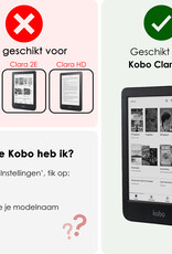 NoXx Hoes Geschikt voor Kobo Clara BW Hoesje Bookcase Cover Book Case Hoes Sleepcover - Donkergroen