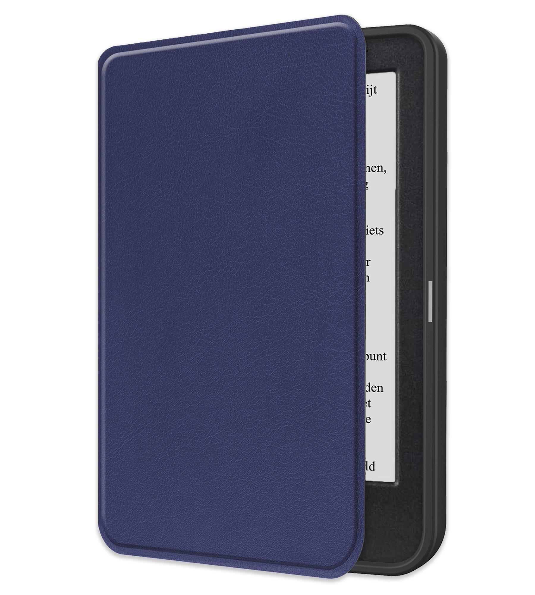 NoXx Hoes Geschikt voor Kobo Clara BW Hoesje Bookcase Cover Book Case Hoes Sleepcover - Donkerblauw