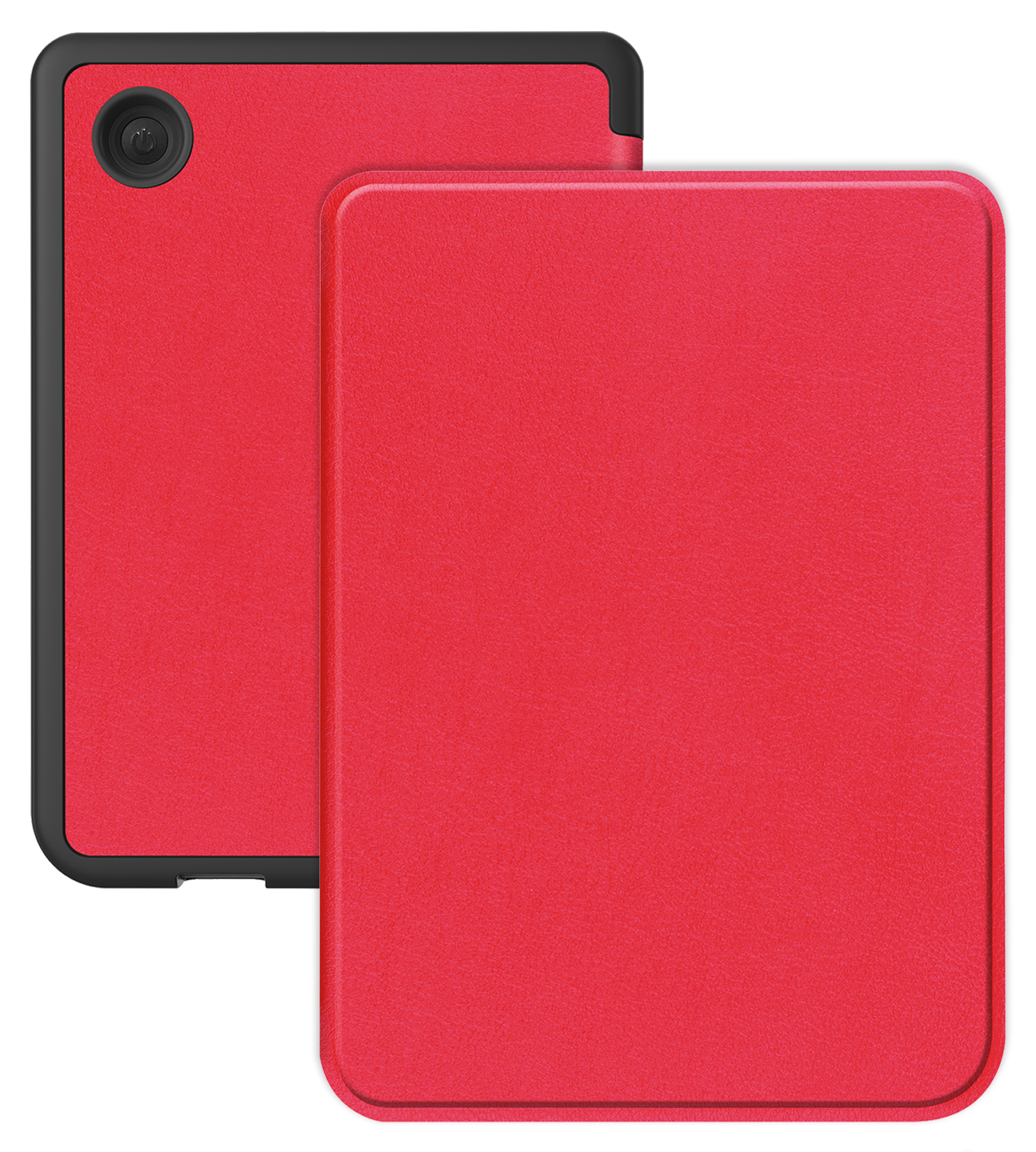 BASEY. Hoes Geschikt voor Kobo Clara BW Hoesje Bookcase Cover Hoes - Hoesje Geschikt voor Kobo Clara BW Hoes Cover Case - Rood