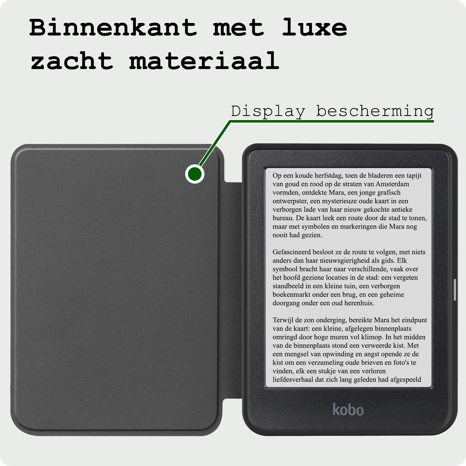 BASEY. Hoes Geschikt voor Kobo Clara BW Hoesje Bookcase Cover Hoes - Hoesje Geschikt voor Kobo Clara BW Hoes Cover Case - Rood