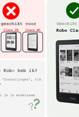 BASEY. Hoes Geschikt voor Kobo Clara BW Hoesje Bookcase Cover Hoes - Hoesje Geschikt voor Kobo Clara BW Hoes Cover Case - Rood