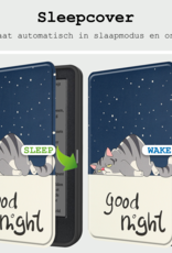 BASEY. Hoes Geschikt voor Kobo Clara BW Hoesje Bookcase Cover Hoes - Hoesje Geschikt voor Kobo Clara BW Hoes Cover Case - Kat