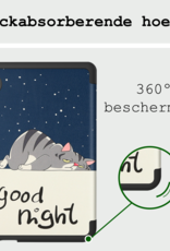 BASEY. Hoes Geschikt voor Kobo Clara BW Hoesje Bookcase Cover Hoes - Hoesje Geschikt voor Kobo Clara BW Hoes Cover Case - Kat