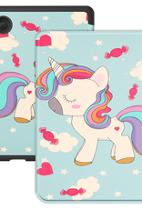 BASEY. Hoes Geschikt voor Kobo Clara BW Hoesje Bookcase Cover Hoes - Hoesje Geschikt voor Kobo Clara BW Hoes Cover Case - Eenhoorn