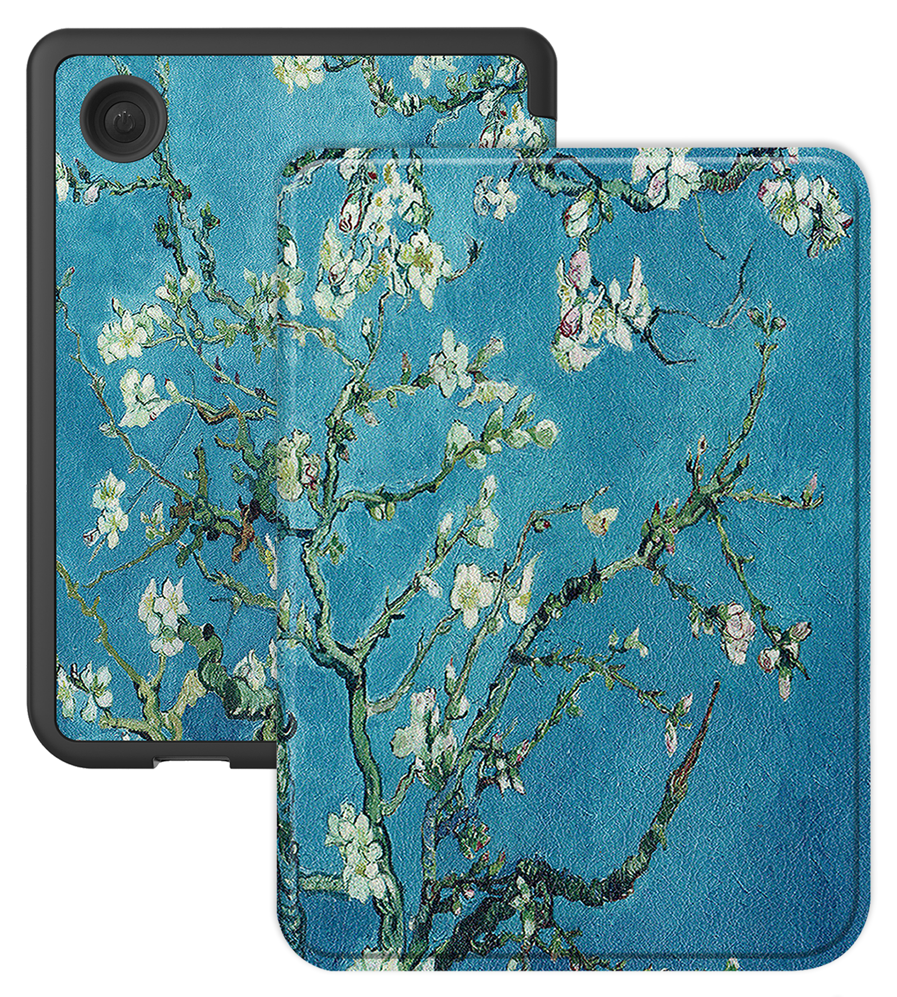 BASEY. Hoes Geschikt voor Kobo Clara Colour Hoesje Bookcase Cover Hoes - Hoesje Geschikt voor Kobo Clara Colour Hoes Cover Case - Bloesem