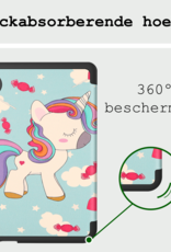 BASEY. Hoes Geschikt voor Kobo Clara Colour Hoesje Bookcase Cover Hoes - Hoesje Geschikt voor Kobo Clara Colour Hoes Cover Case - Eenhoorn