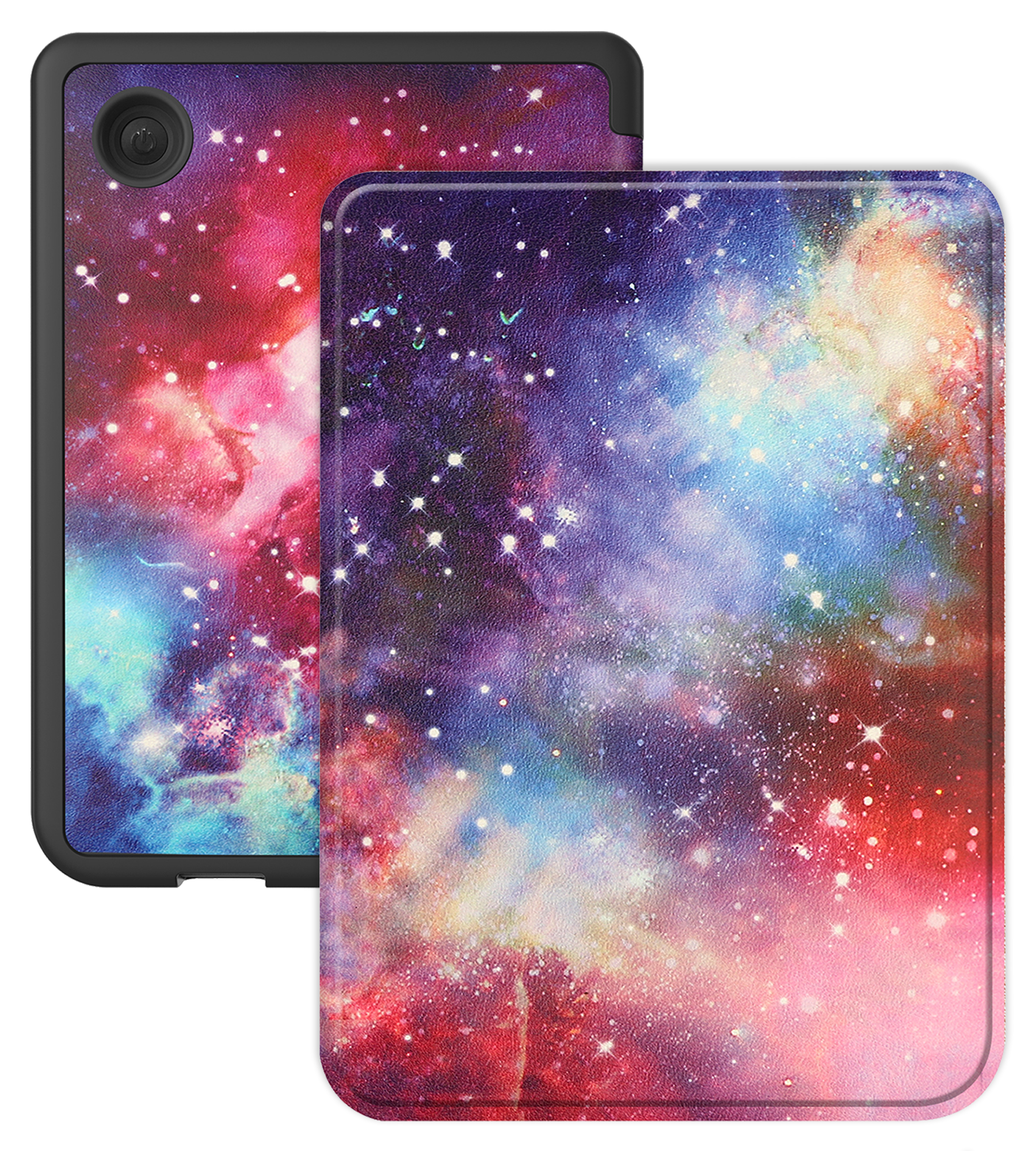 BASEY. Hoes Geschikt voor Kobo Clara Colour Hoesje Bookcase Cover Hoes - Hoesje Geschikt voor Kobo Clara Colour Hoes Cover Case - Galaxy