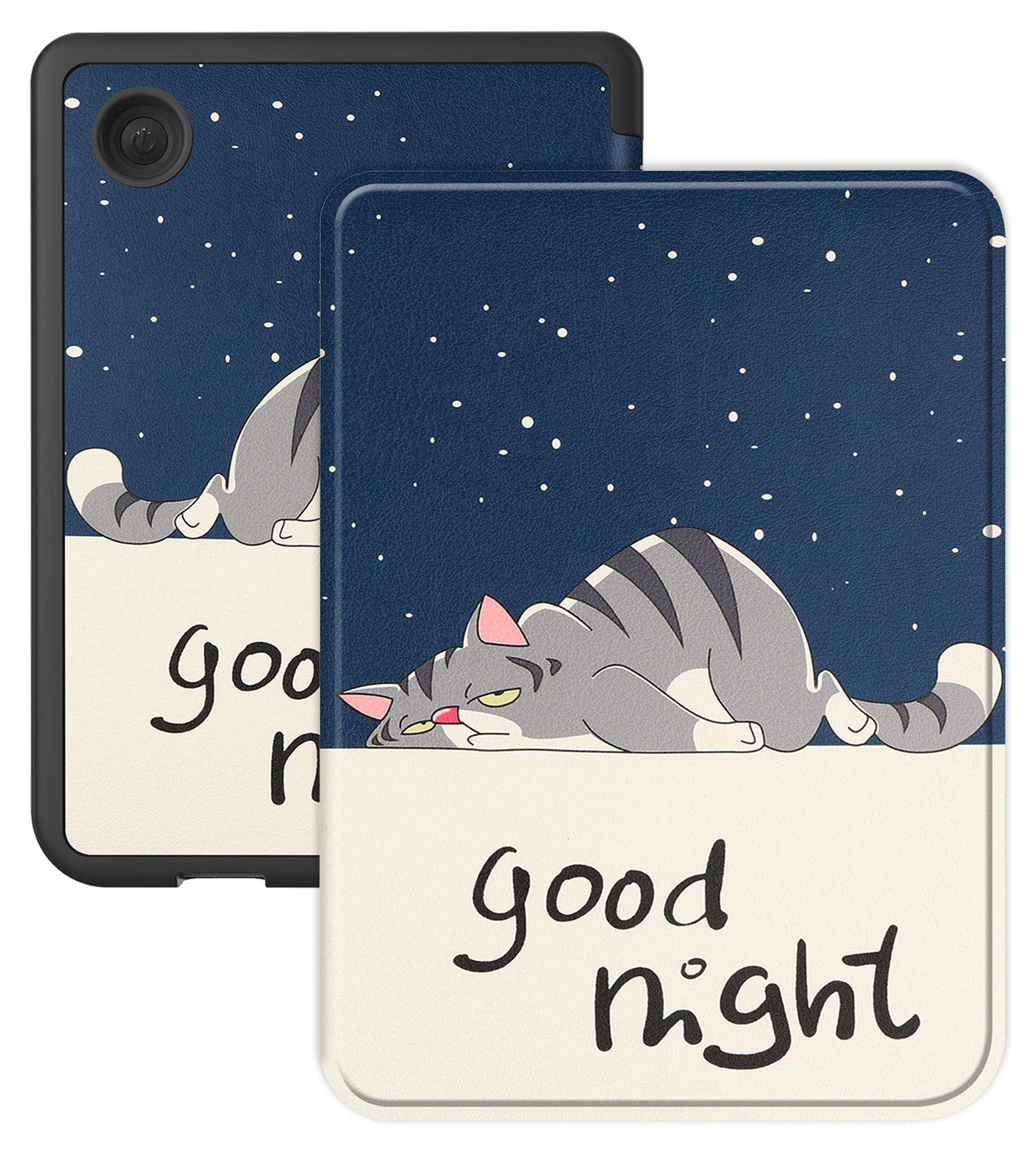 BASEY. Hoes Geschikt voor Kobo Clara Colour Hoesje Bookcase Cover Hoes - Hoesje Geschikt voor Kobo Clara Colour Hoes Cover Case - Kat