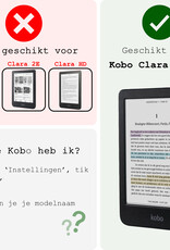 BASEY. Hoes Geschikt voor Kobo Clara Colour Hoesje Bookcase Cover Hoes - Hoesje Geschikt voor Kobo Clara Colour Hoes Cover Case - Rosé Goud