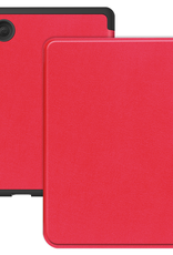 BASEY. Hoes Geschikt voor Kobo Clara Colour Hoesje Bookcase Cover Hoes - Hoesje Geschikt voor Kobo Clara Colour Hoes Cover Case - Rood