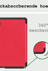 BASEY. Hoes Geschikt voor Kobo Clara Colour Hoesje Bookcase Cover Hoes - Hoesje Geschikt voor Kobo Clara Colour Hoes Cover Case - Rood