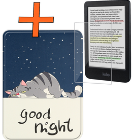 Nomfy Nomfy Kobo Clara Colour Hoesje Met Screenprotector - Kat