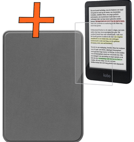 Nomfy Nomfy Kobo Clara Colour Hoesje Met Screenprotector - Grijs