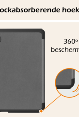 Nomfy Hoesje Geschikt voor Kobo Clara Colour Hoes Book Case - Hoes Geschikt voor Kobo Clara Colour Hoesje Book Cover Met Screenprotector - Grijs