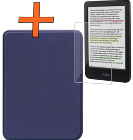 Nomfy Nomfy Kobo Clara Colour Hoesje Met Screenprotector - Donkerblauw