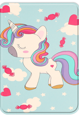 Nomfy Hoesje Geschikt voor Kobo Clara Colour Hoes Book Case - Hoes Geschikt voor Kobo Clara Colour Hoesje Book Cover - Eenhoorn