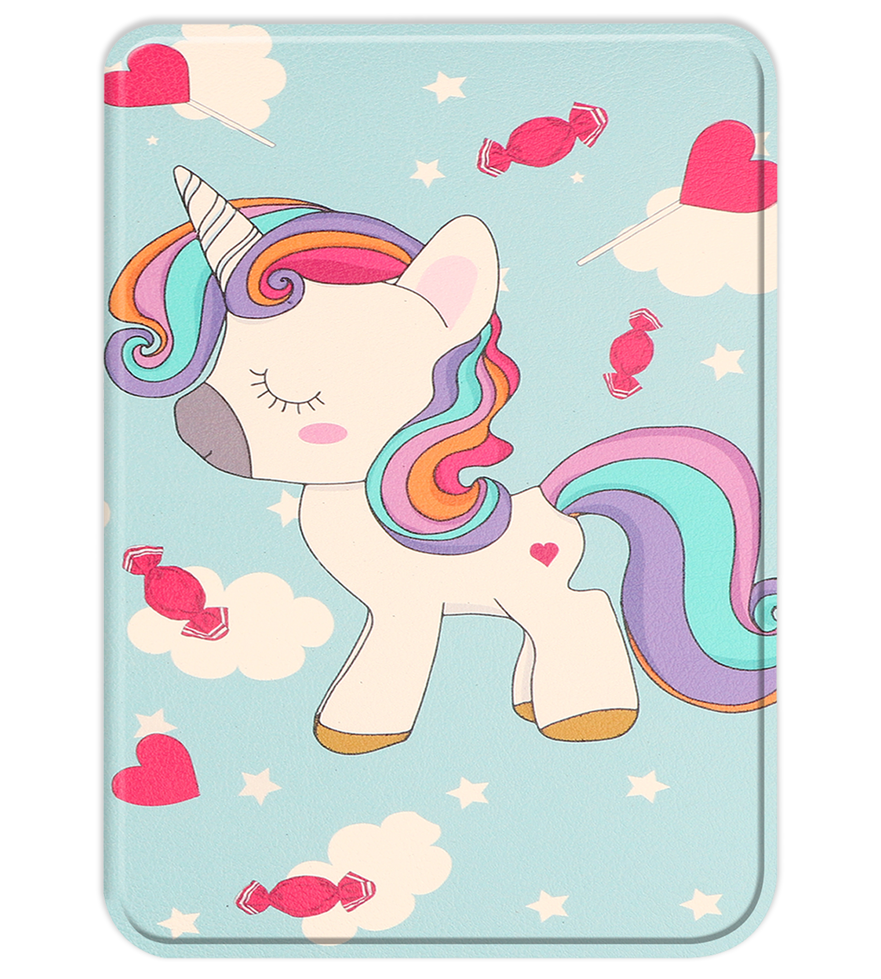 Nomfy Hoesje Geschikt voor Kobo Clara Colour Hoes Book Case - Hoes Geschikt voor Kobo Clara Colour Hoesje Book Cover - Eenhoorn