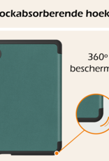 Nomfy Hoesje Geschikt voor Kobo Clara Colour Hoes Book Case - Hoes Geschikt voor Kobo Clara Colour Hoesje Book Cover - Donkergroen