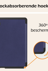 Nomfy Hoesje Geschikt voor Kobo Clara Colour Hoes Book Case - Hoes Geschikt voor Kobo Clara Colour Hoesje Book Cover - Donkerblauw