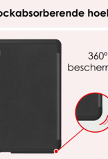 NoXx Hoes Geschikt voor Kobo Clara Colour Hoesje Bookcase Cover Book Case Hoes Sleepcover Met Screenprotector - Zwart