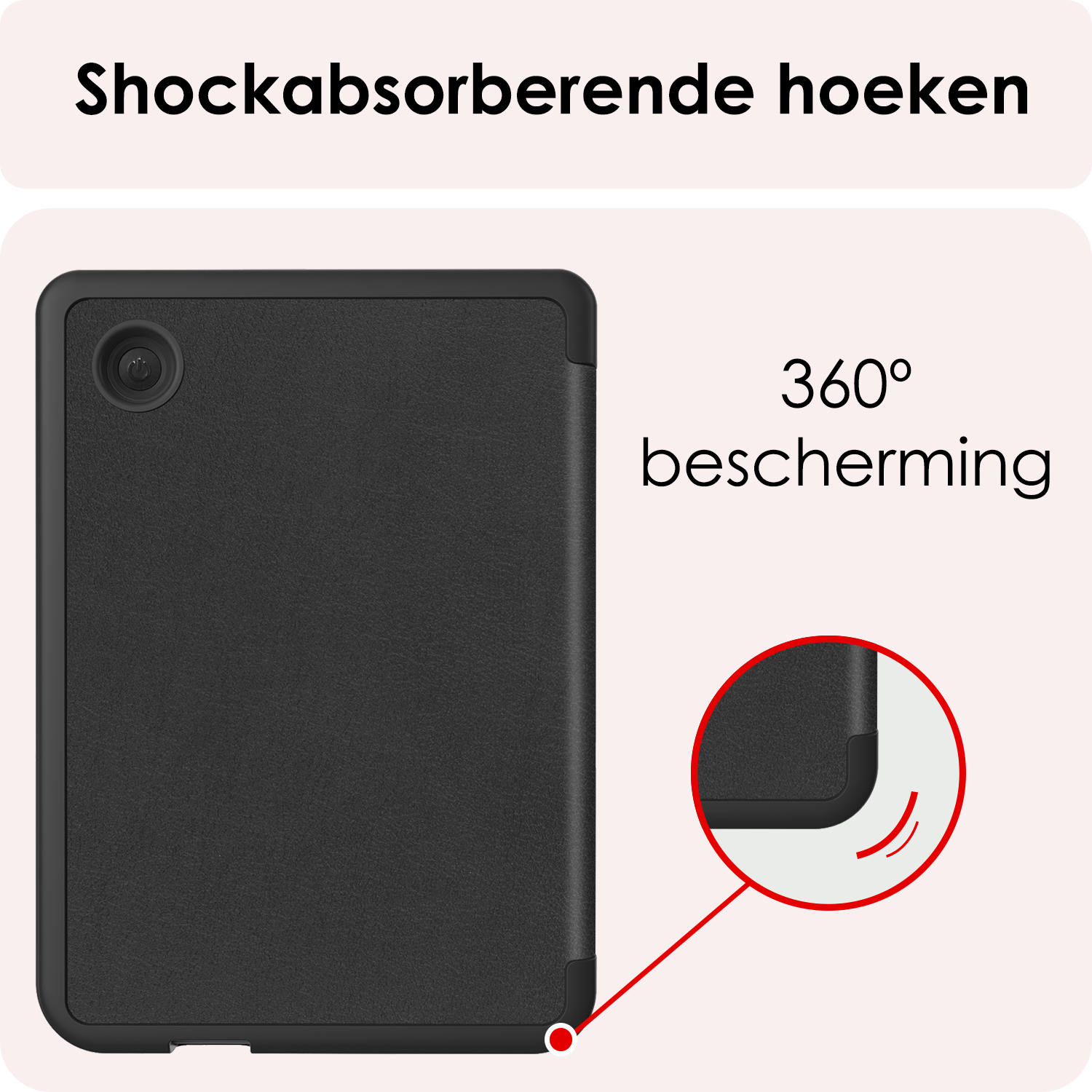 NoXx Hoes Geschikt voor Kobo Clara Colour Hoesje Bookcase Cover Book Case Hoes Sleepcover Met Screenprotector - Zwart