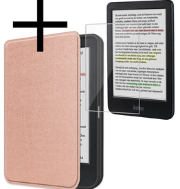NoXx NoXx Kobo Clara Colour Hoesje Met Screenprotector - Rose Goud