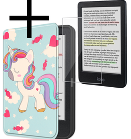 NoXx NoXx Kobo Clara Colour Hoesje Met Screenprotector - Eenhoorn