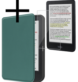 NoXx NoXx Kobo Clara Colour Hoesje Met Screenprotector - Donkergroen