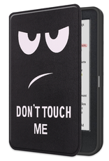 NoXx Hoes Geschikt voor Kobo Clara Colour Hoesje Bookcase Cover Book Case Hoes Sleepcover - Don't Touch Me