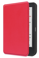 NoXx Hoes Geschikt voor Kobo Clara Colour Hoesje Bookcase Cover Book Case Hoes Sleepcover - Rood