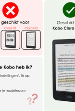 NoXx Hoes Geschikt voor Kobo Clara Colour Hoesje Bookcase Cover Book Case Hoes Sleepcover - Bloesem