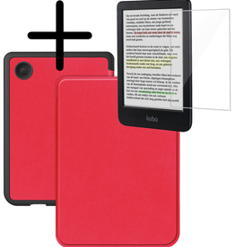 BASEY. BASEY. Kobo Clara Colour Hoesje Met Screenprotector - Rood