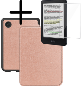 BASEY. BASEY. Kobo Clara Colour Hoesje Met Screenprotector - Rose Goud