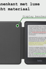 BASEY. Hoes Geschikt voor Kobo Clara Colour Hoesje Bookcase Cover Hoes Met Screenprotector - Hoesje Geschikt voor Kobo Clara Colour Hoes Cover Case - Rosé Goud