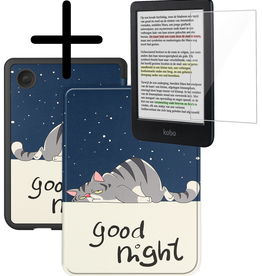 BASEY. BASEY. Kobo Clara Colour Hoesje Met Screenprotector - Kat