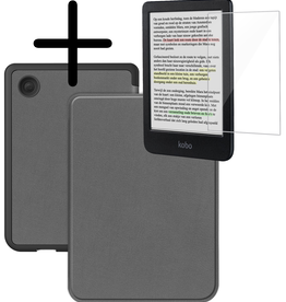 BASEY. BASEY. Kobo Clara Colour Hoesje Met Screenprotector - Grijs