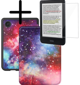 BASEY. BASEY. Kobo Clara Colour Hoesje Met Screenprotector - Galaxy