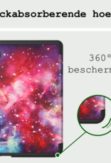 BASEY. Hoes Geschikt voor Kobo Clara Colour Hoesje Bookcase Cover Hoes Met Screenprotector - Hoesje Geschikt voor Kobo Clara Colour Hoes Cover Case - Galaxy