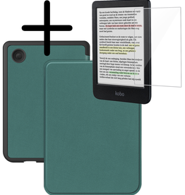 BASEY. BASEY. Kobo Clara Colour Hoesje Met Screenprotector - Donkergroen