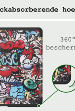 BASEY. Hoes Geschikt voor Kobo Clara BW Hoesje Bookcase Cover Hoes Met Screenprotector - Hoesje Geschikt voor Kobo Clara BW Hoes Cover Case - Graffity