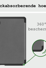 BASEY. Hoes Geschikt voor Kobo Clara BW Hoesje Bookcase Cover Hoes Met Screenprotector - Hoesje Geschikt voor Kobo Clara BW Hoes Cover Case - Grijs