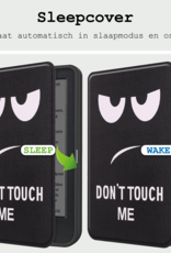 BASEY. Hoes Geschikt voor Kobo Clara BW Hoesje Bookcase Cover Hoes Met Screenprotector - Hoesje Geschikt voor Kobo Clara BW Hoes Cover Case - Don't Touch Me