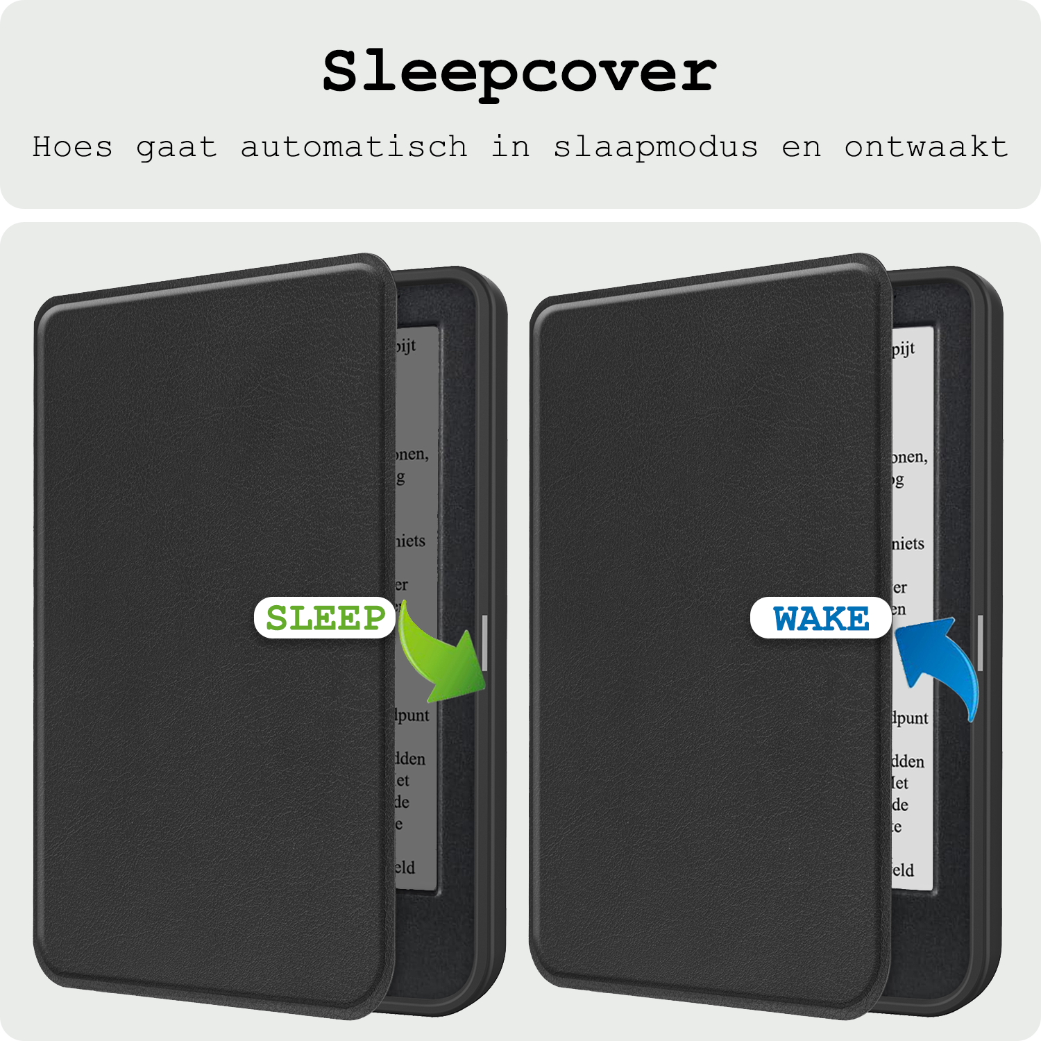 BASEY. Hoes Geschikt voor Kobo Clara BW Hoesje Bookcase Cover Hoes Met Screenprotector - Hoesje Geschikt voor Kobo Clara BW Hoes Cover Case - Zwart